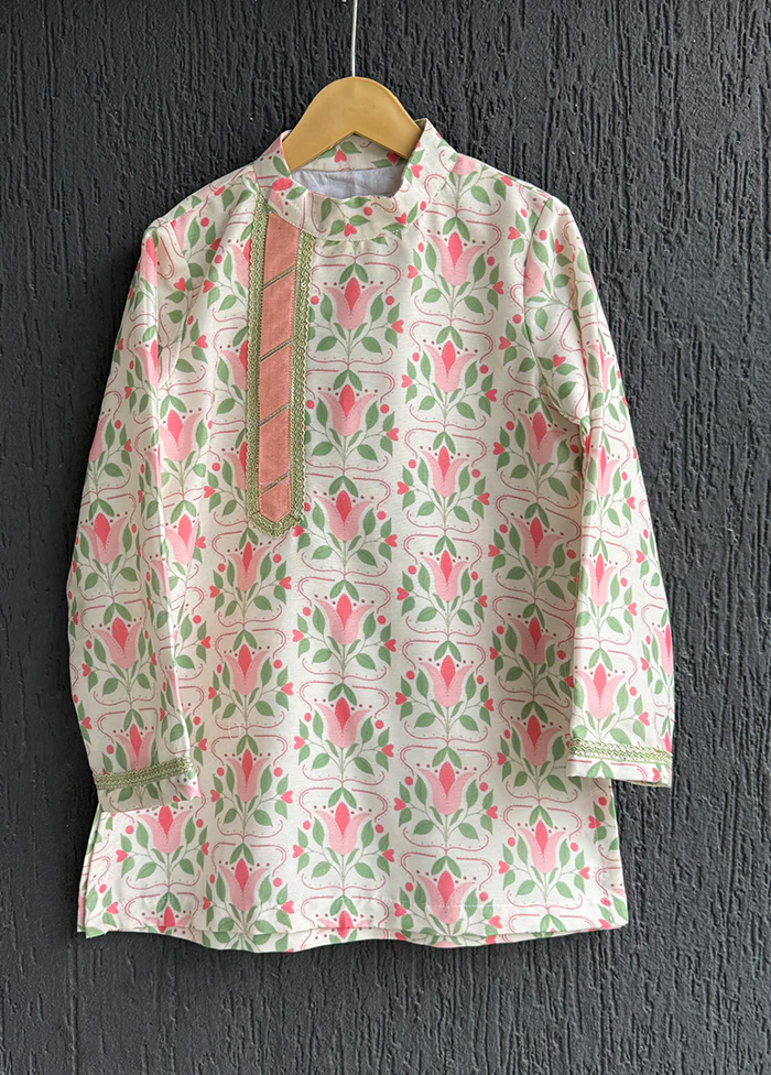 Multicolor Silk Kurta & Pajama Set - Image 2