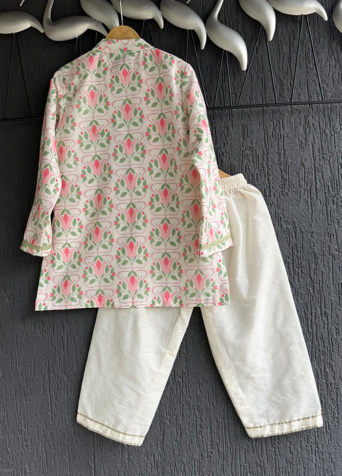 Multicolor Silk Kurta & Pajama Set - Image 3
