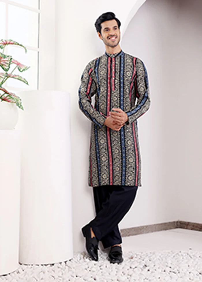 Multicolor Silk Kurta