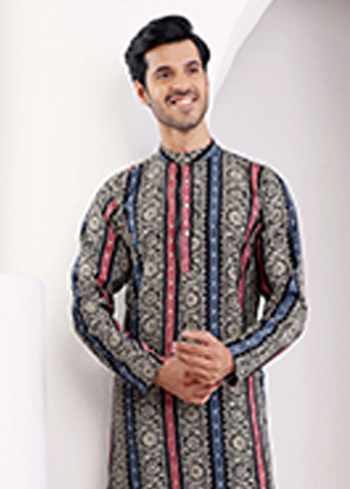 Multicolor Silk Kurta - Image 2