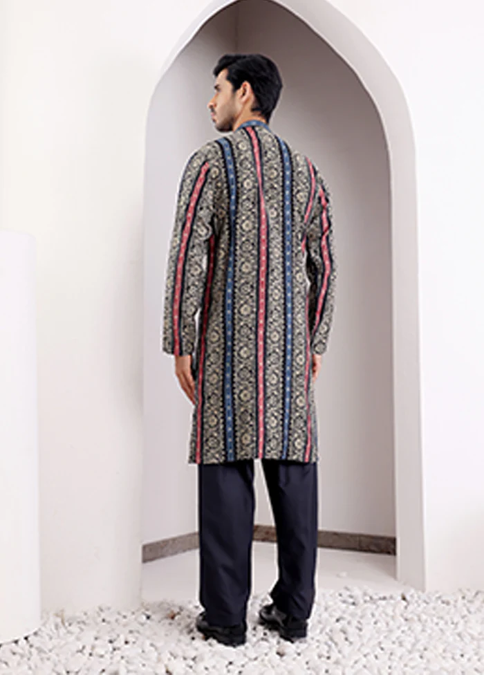 Multicolor Silk Kurta - Image 3