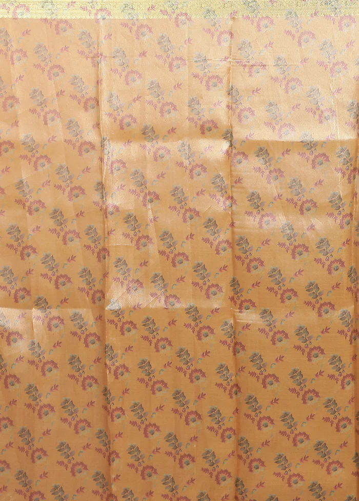 Multicolor Tissue Silk Saree With Blouse Piece - Image 5