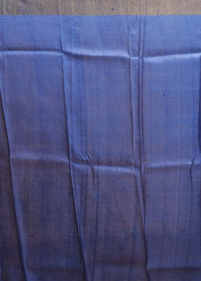 Multicolor Tussar Silk Saree With Blouse Piece - Image 5