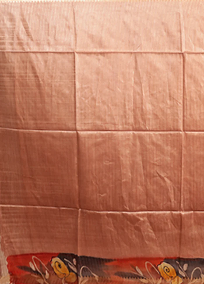 Multicolor Tussar Silk Saree With Blouse Piece - Image 5