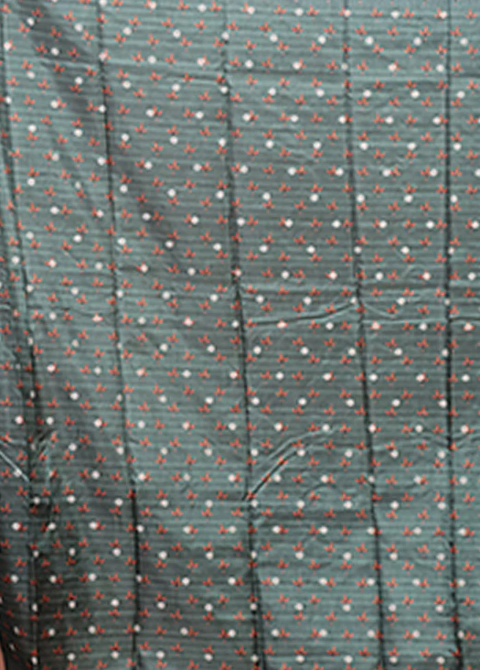 Cream Tussar Silk Saree With Blouse Piece - Image 5