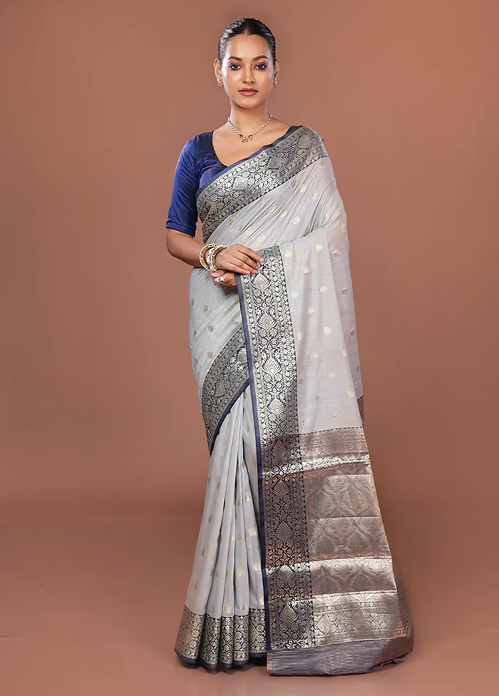 Multicolor Uppada Silk Saree With Blouse Piece - Image 2