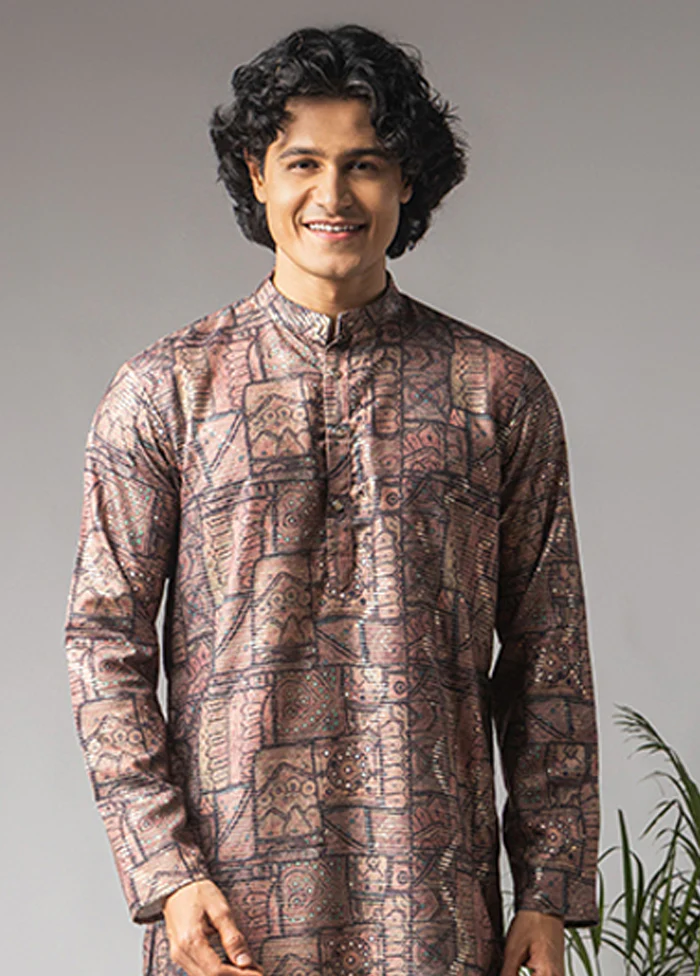 Multicolor Viscose Kurta & Pajama Set - Image 2