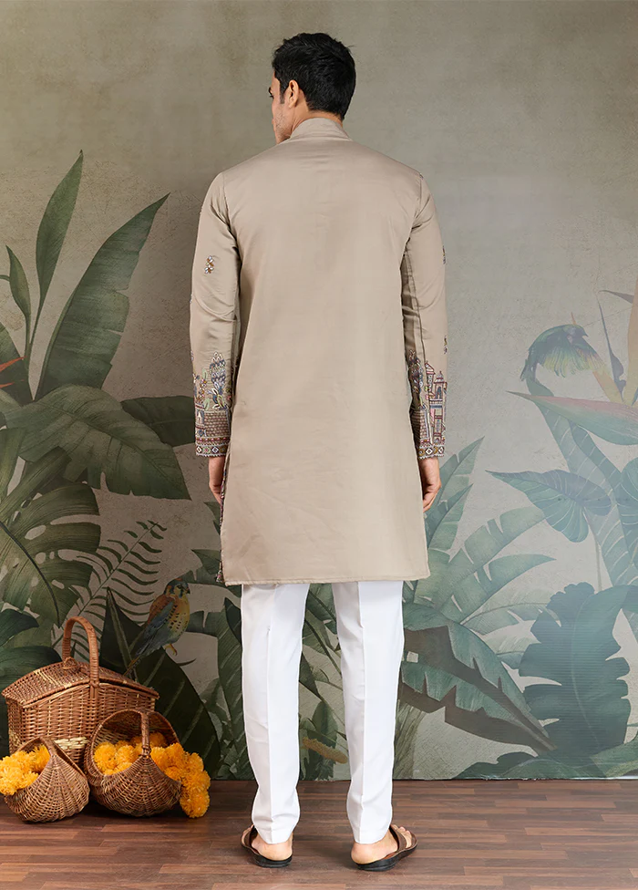 Multicolor Viscose Kurta & Pajama Set - Image 3