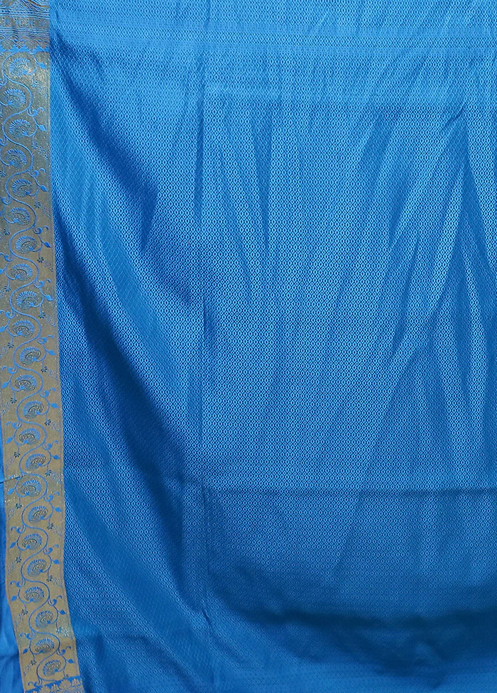 Orange Banarasi Silk Saree With Blouse Piece - Image 5