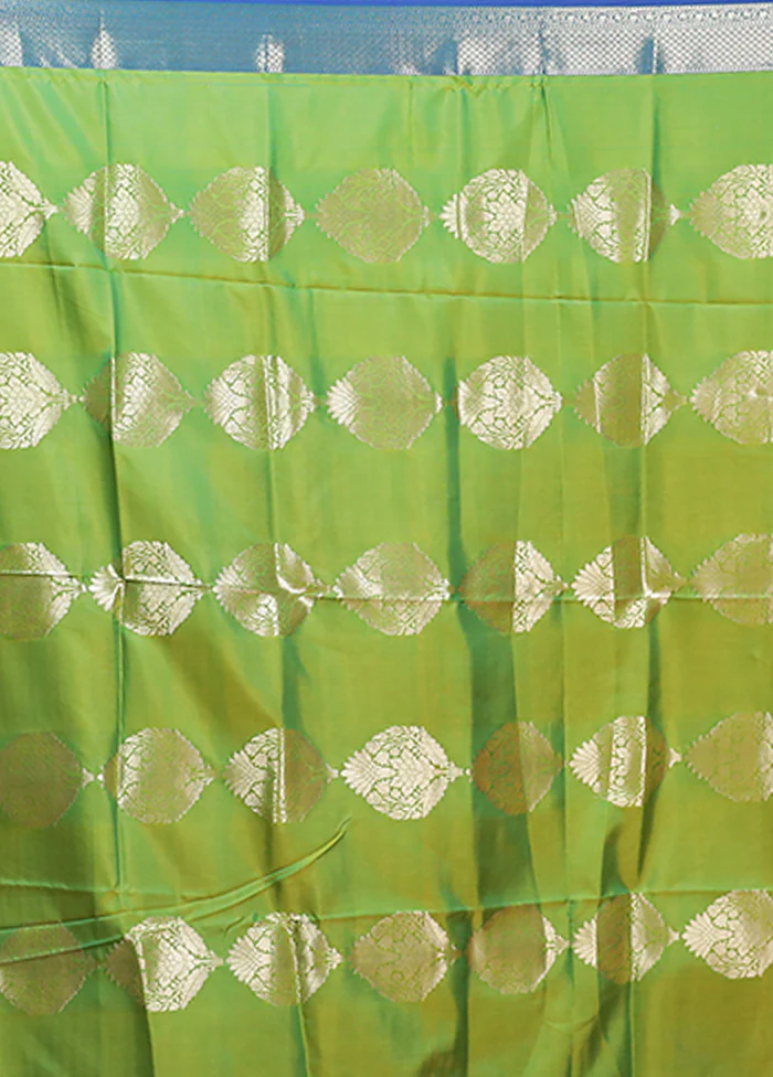 Orange Dupion Silk Saree With Blouse Piece - Image 5