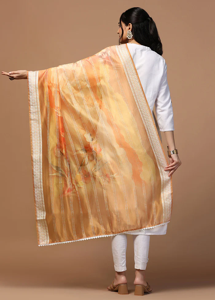 Orange Organza Dupatta - Image 2