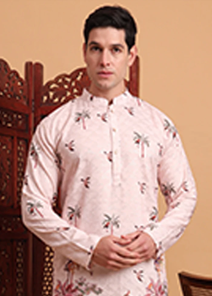Peach Cotton Kurta - Image 2