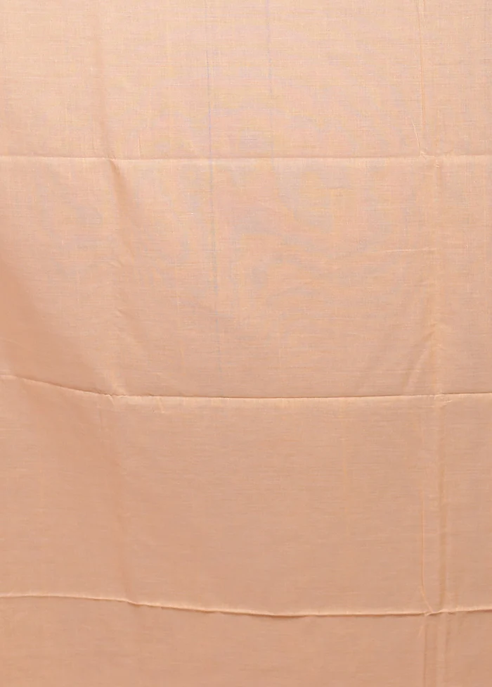 Peach Matka Silk Saree With Blouse Piece - Image 4
