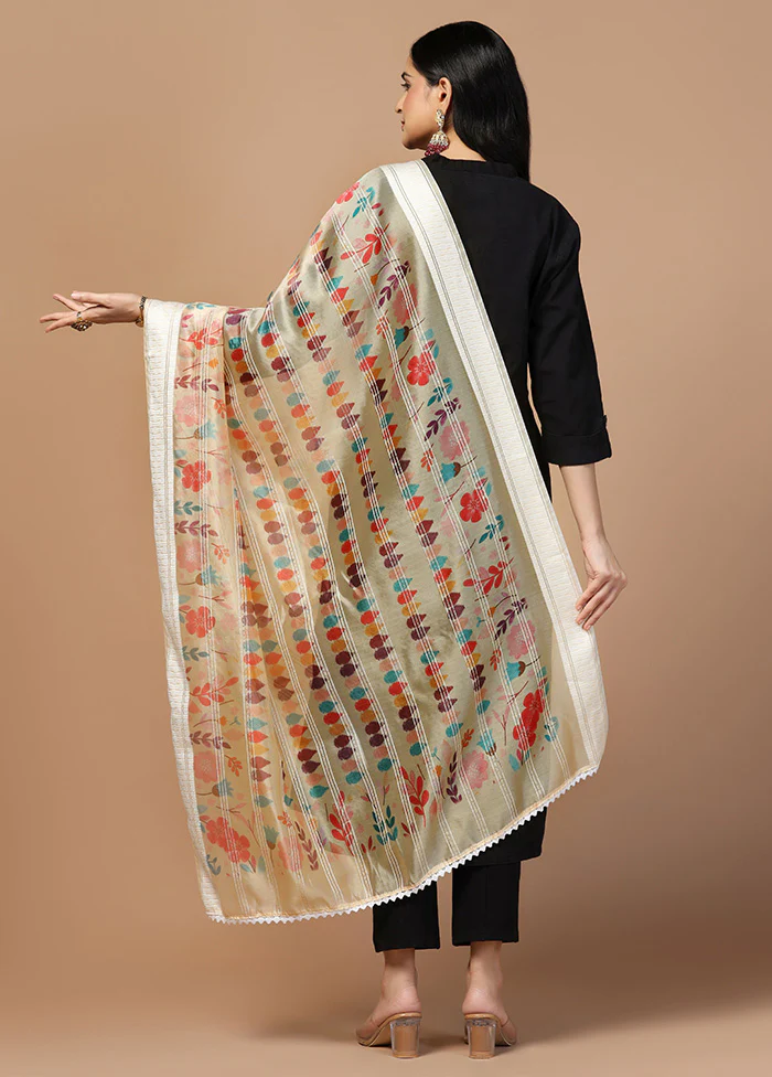 Peach Organza Dupatta - Image 2