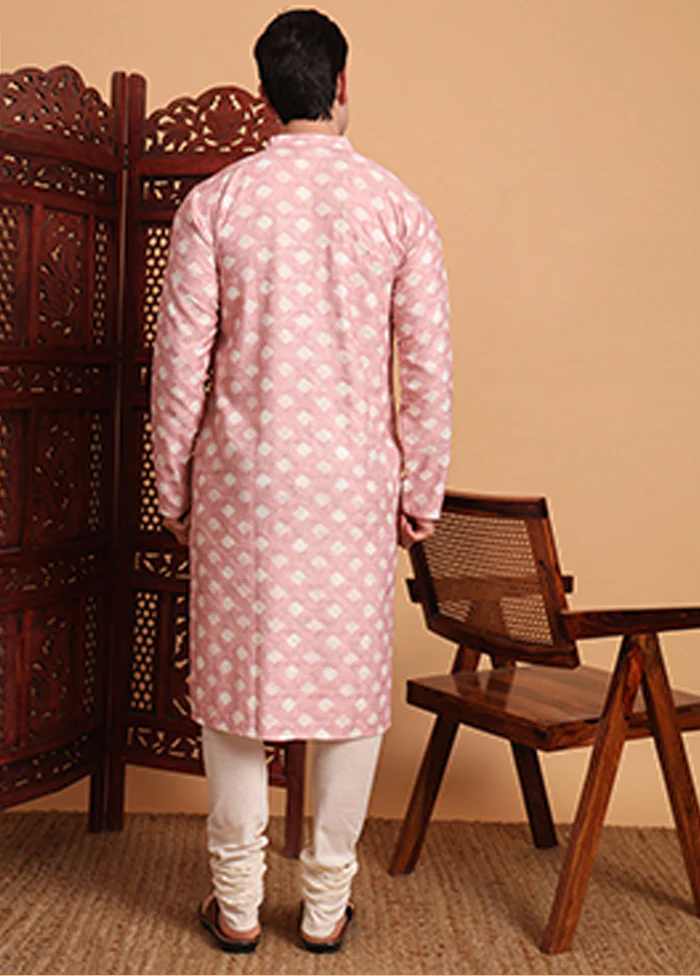 Pink Cotton Kurta - Image 3