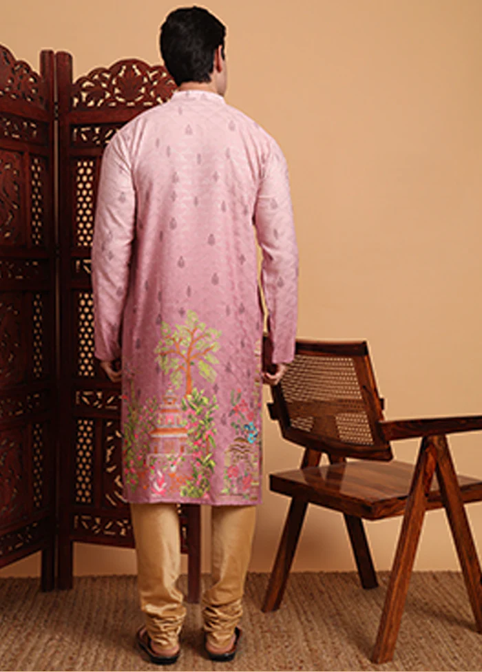 Pink Cotton Kurta - Image 3