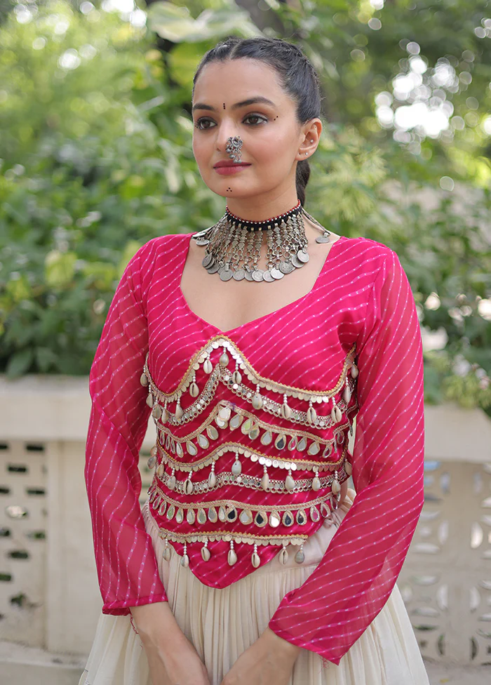 Pink Cotton Lehenga Set - Image 2