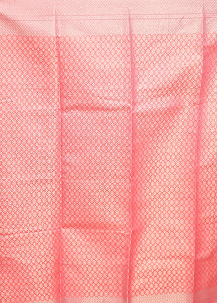 Pink Cotton Saree With Blouse Piece - Image 5