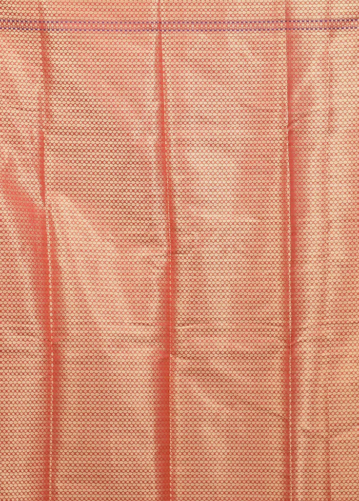 Pink Cotton Saree With Blouse Piece - Image 5