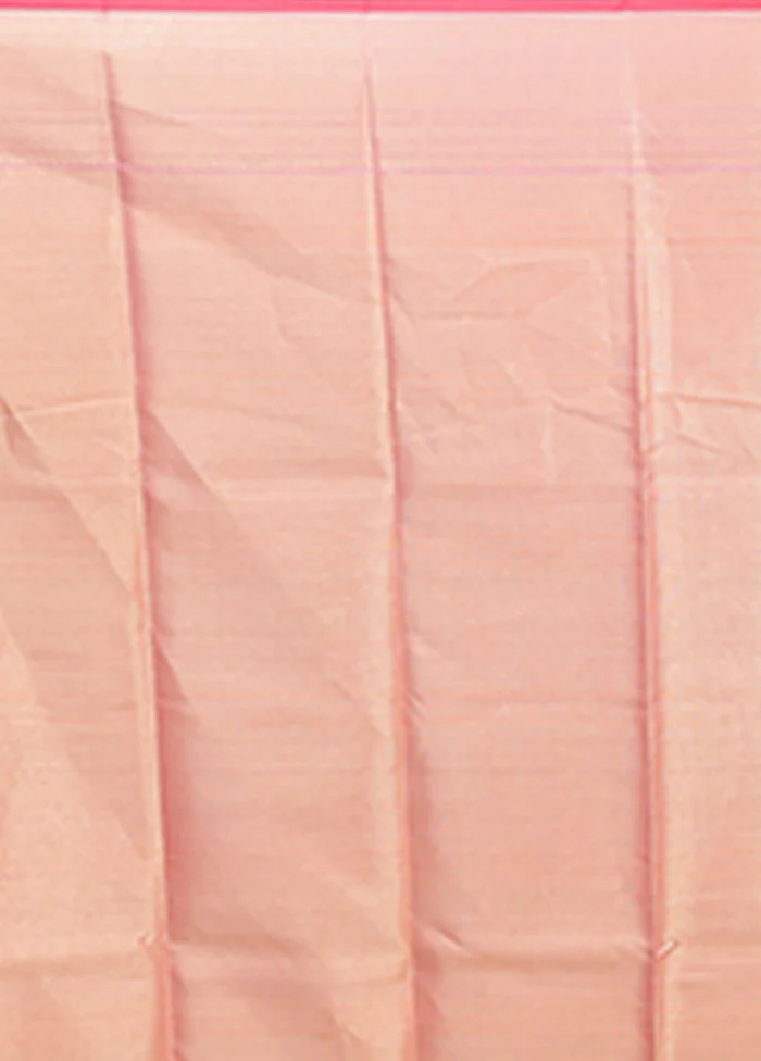 Pink Cotton Saree With Blouse Piece - Image 5