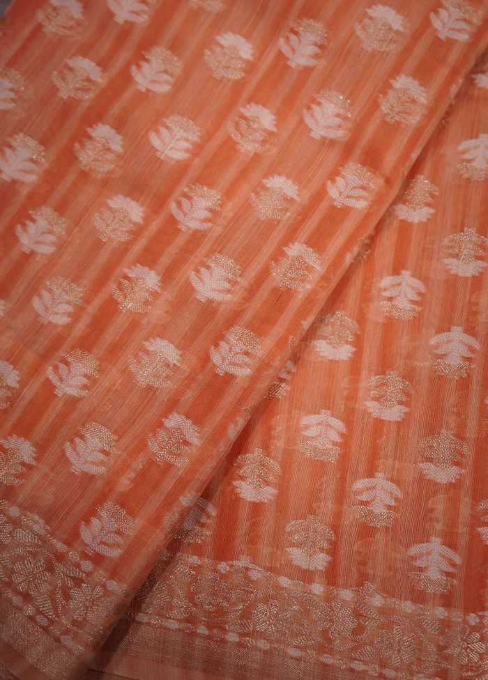 Pink Cotton Saree With Blouse Piece - Image 2