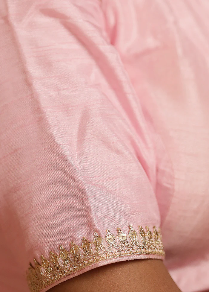 Pink Dola Silk Designer Blouse - Image 4
