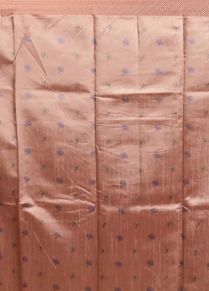 Pink Dupion Silk Saree With Blouse Piece - Image 5
