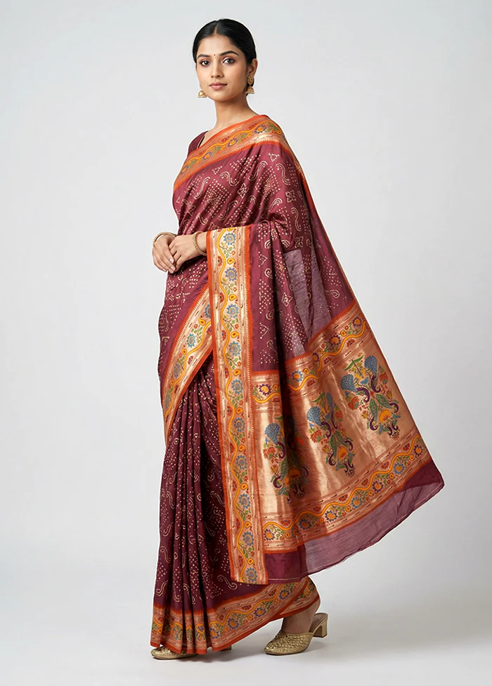 Pink Dupion Silk Saree With Blouse Piece
