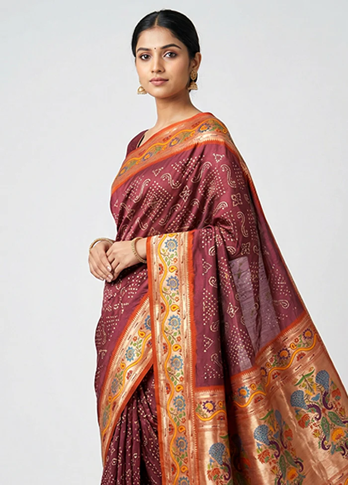 Pink Dupion Silk Saree With Blouse Piece - Image 2