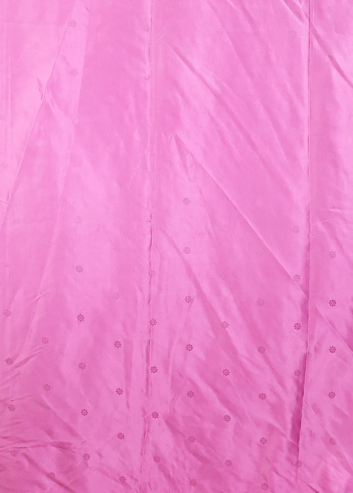 Pink Dupion Silk Saree With Blouse Piece - Image 5