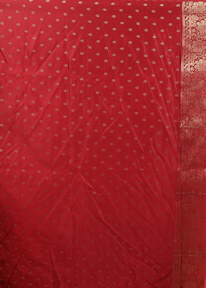 Pink Dupion Silk Saree With Blouse Piece - Image 5