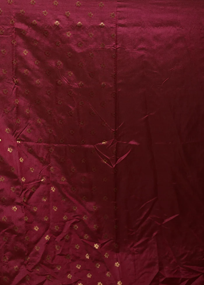 Pink Dupion Silk Saree With Blouse Piece - Image 5