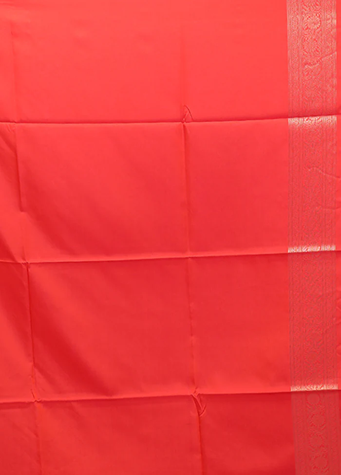 Pink Dupion Silk Saree With Blouse Piece - Image 5