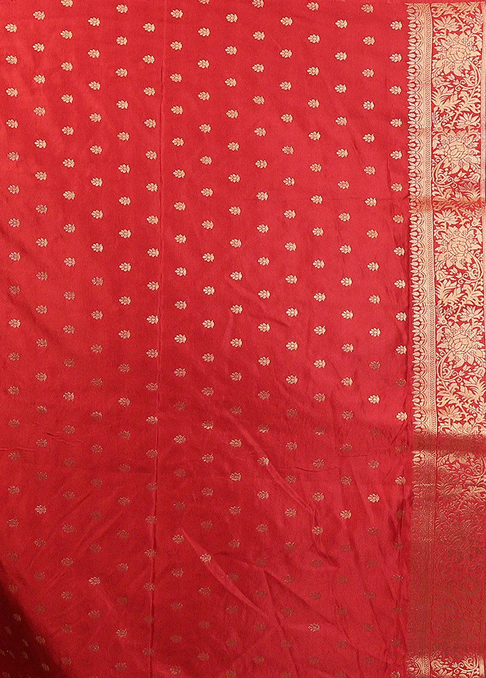 Pink Dupion Silk Saree With Blouse Piece - Image 5