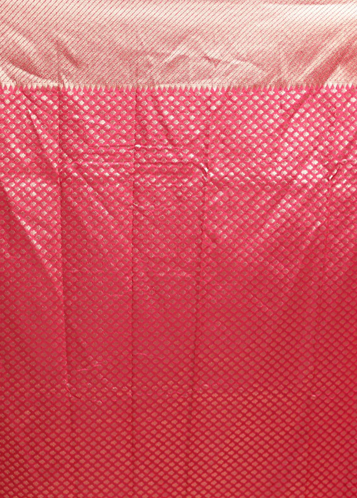 Pink Dupion Silk Saree With Blouse Piece - Image 5