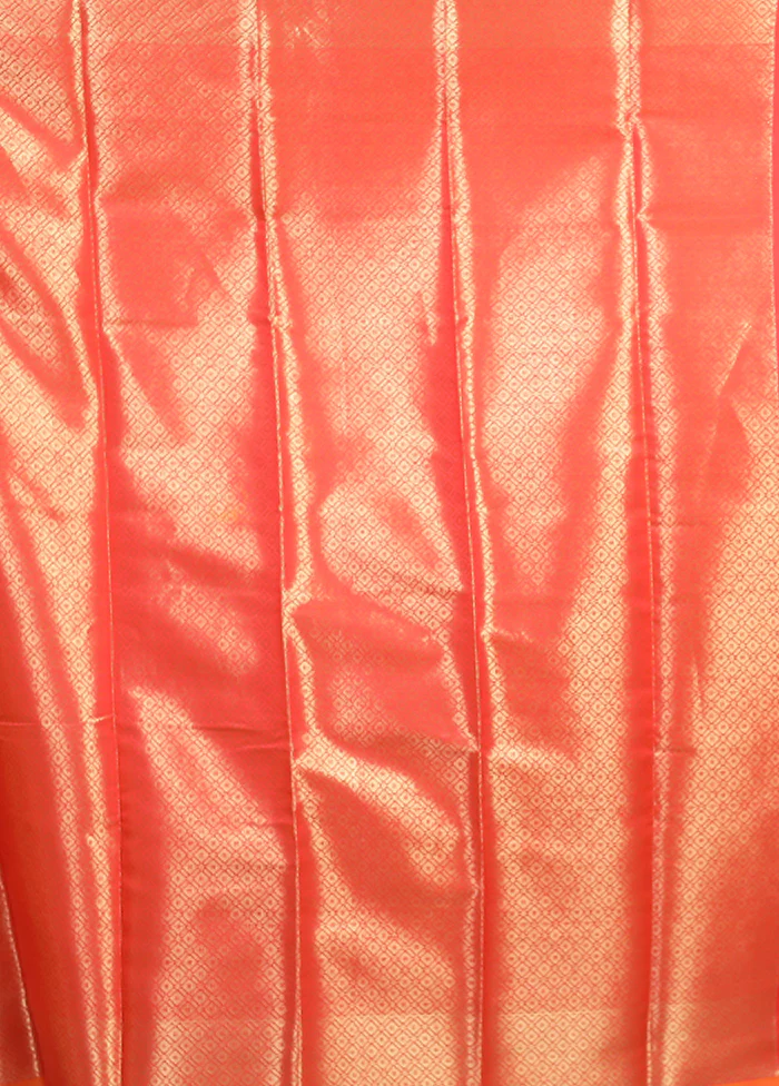 Pink Dupion Silk Saree With Blouse Piece - Image 5