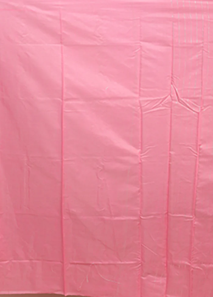 Pink Dupion Silk Saree With Blouse Piece - Image 5