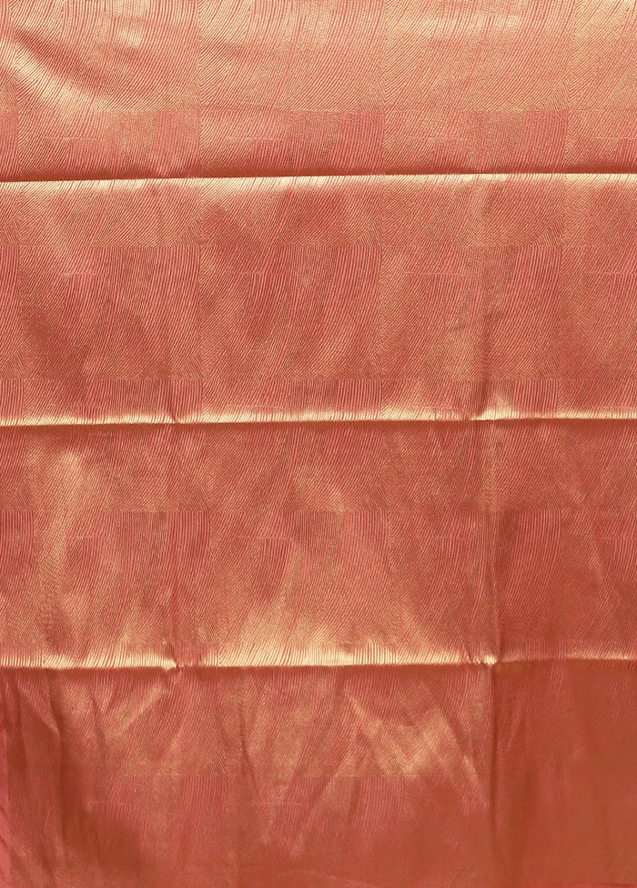 Pink Dupion Silk Saree With Blouse Piece - Image 5