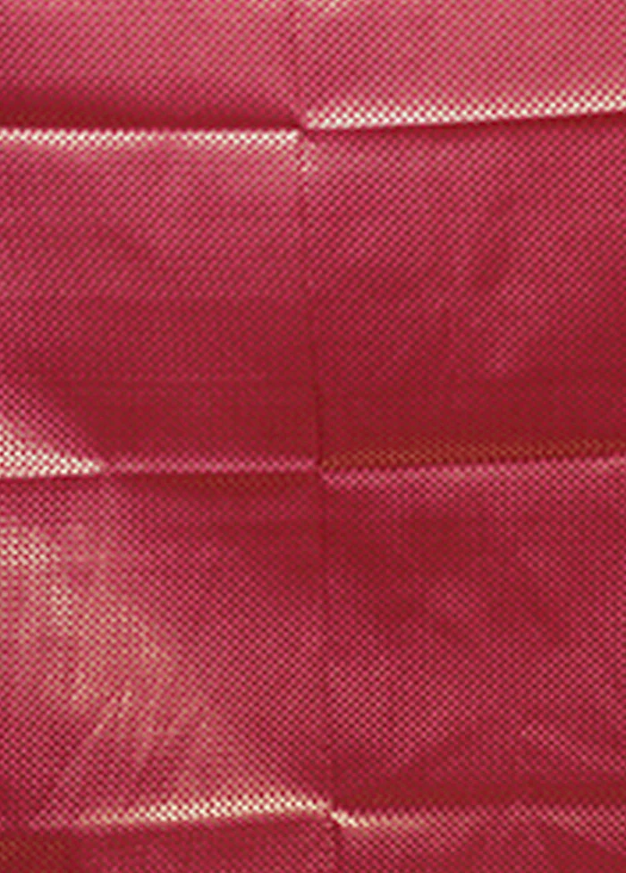 Pink Dupion Silk Saree With Blouse Piece - Image 5