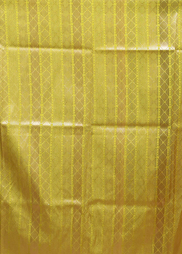 Peach Dupion Silk Saree With Blouse Piece - Image 5