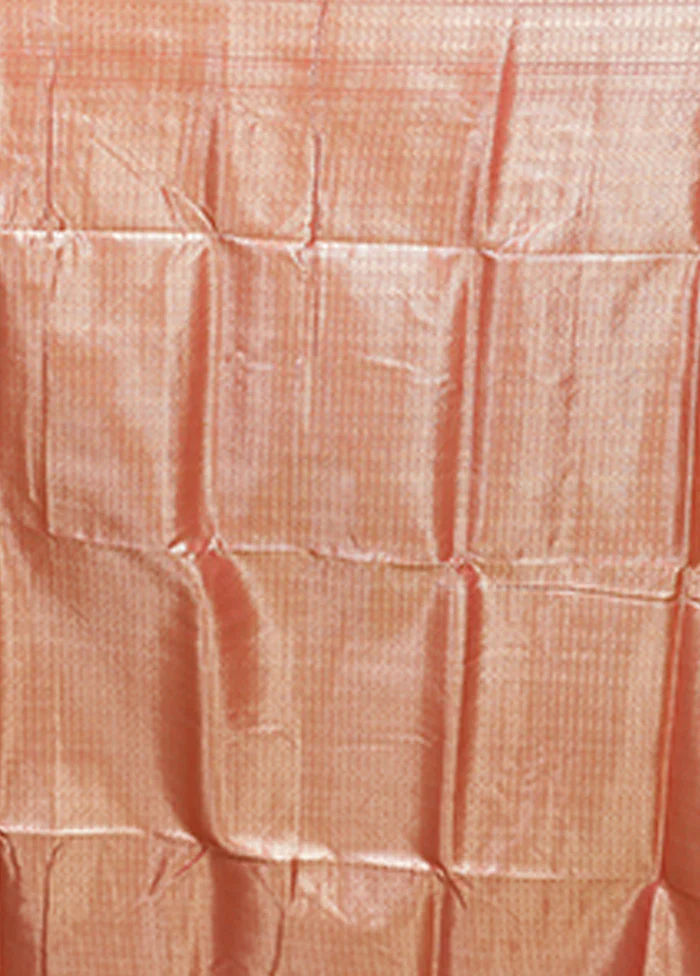 Pink Dupion Silk Saree With Blouse Piece - Image 5