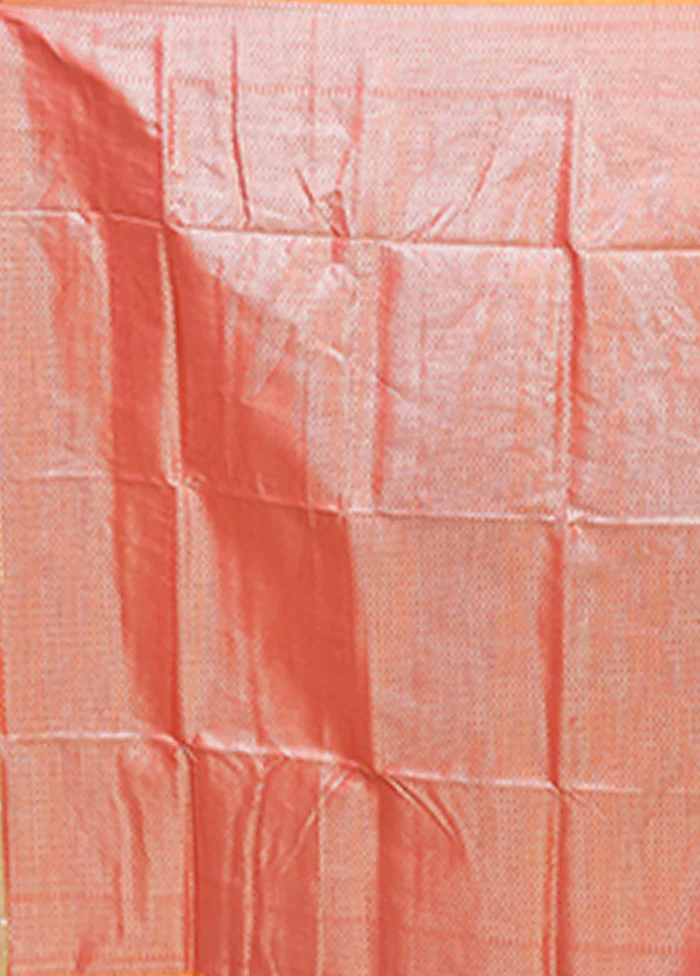 Pink Dupion Silk Saree With Blouse Piece - Image 5