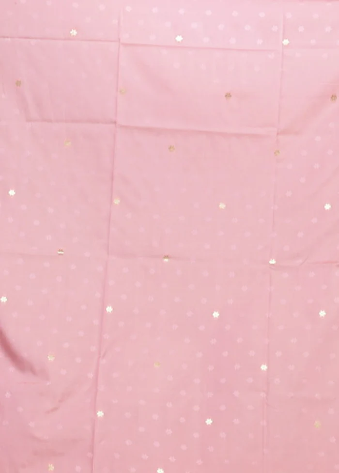Pink Dupion Silk Saree With Blouse Piece - Image 5