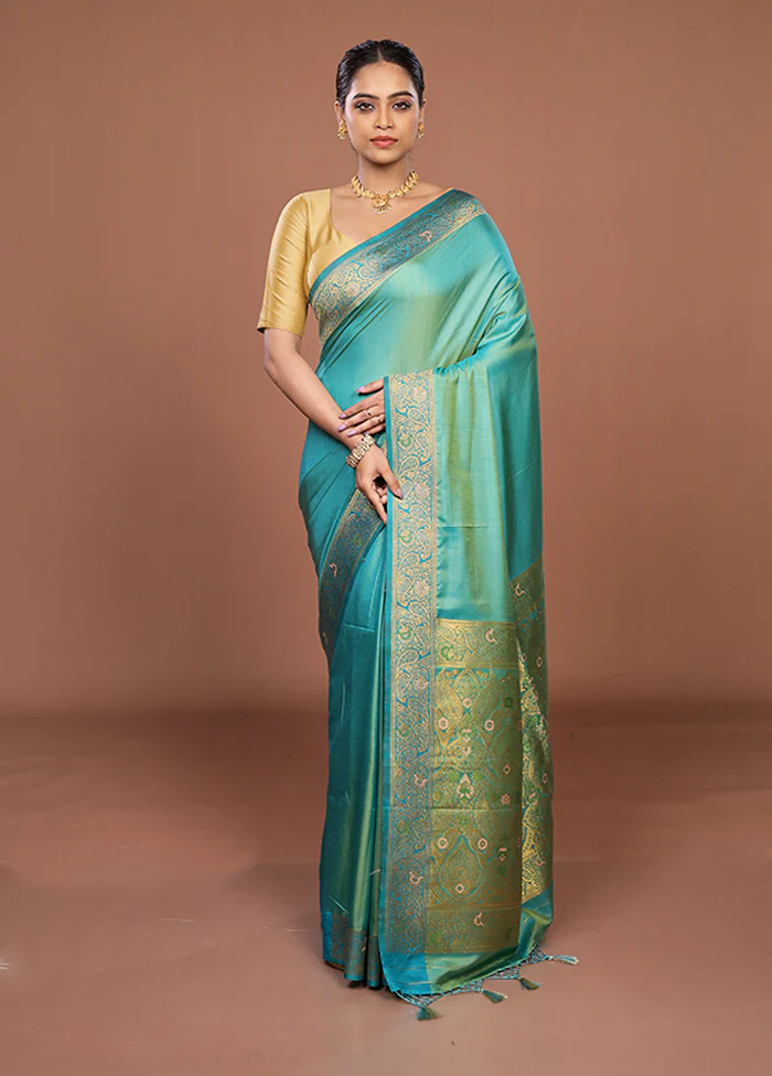 Pink Dupion Silk Saree With Blouse Piece - Image 2
