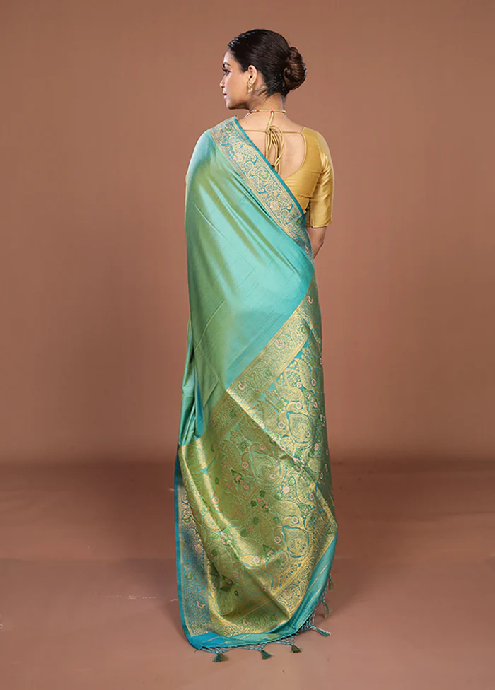 Pink Dupion Silk Saree With Blouse Piece - Image 3