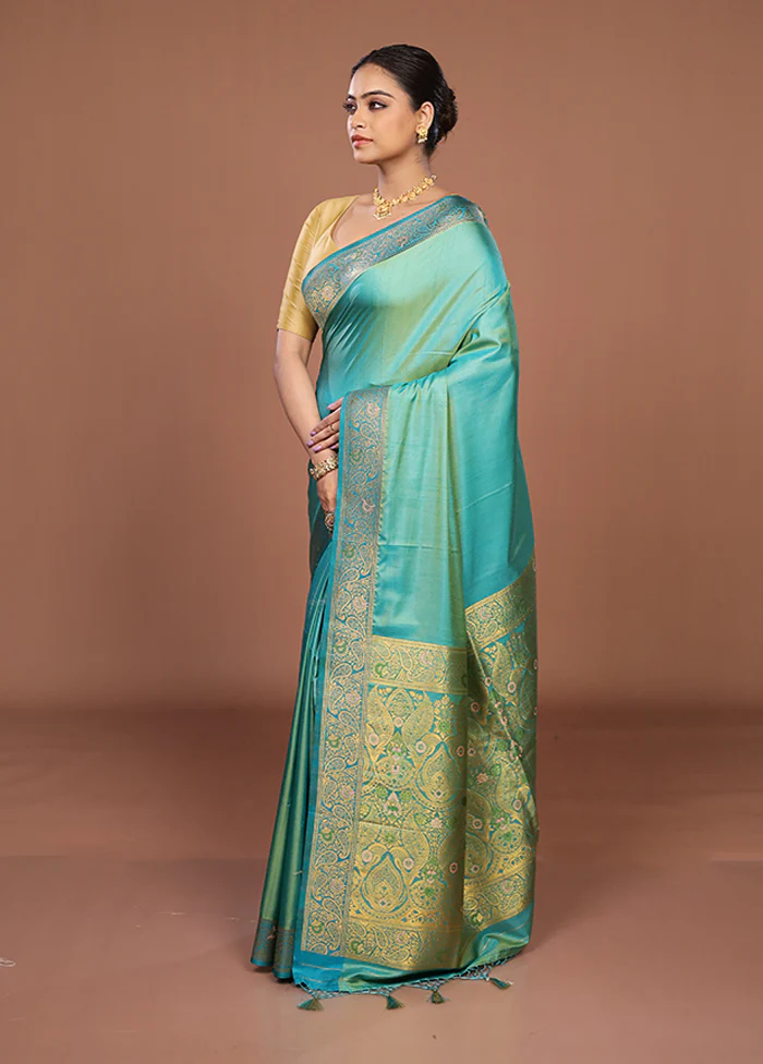 Pink Dupion Silk Saree With Blouse Piece - Image 4
