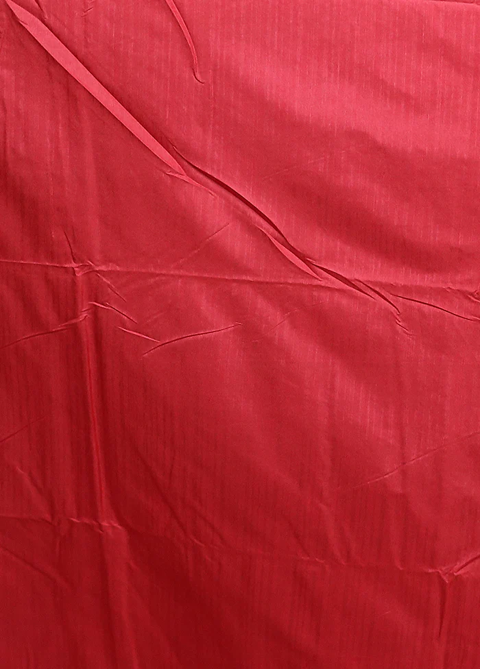 Pink Dupion Silk Saree With Blouse Piece - Image 5