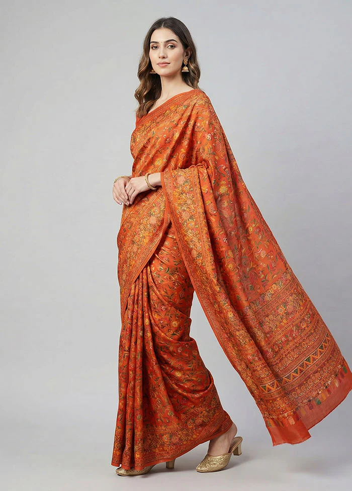 Pink Dupion Silk Saree With Blouse Piece