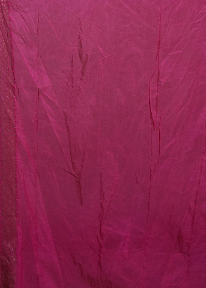 Pink Georgette Saree With Blouse Piece - Image 5