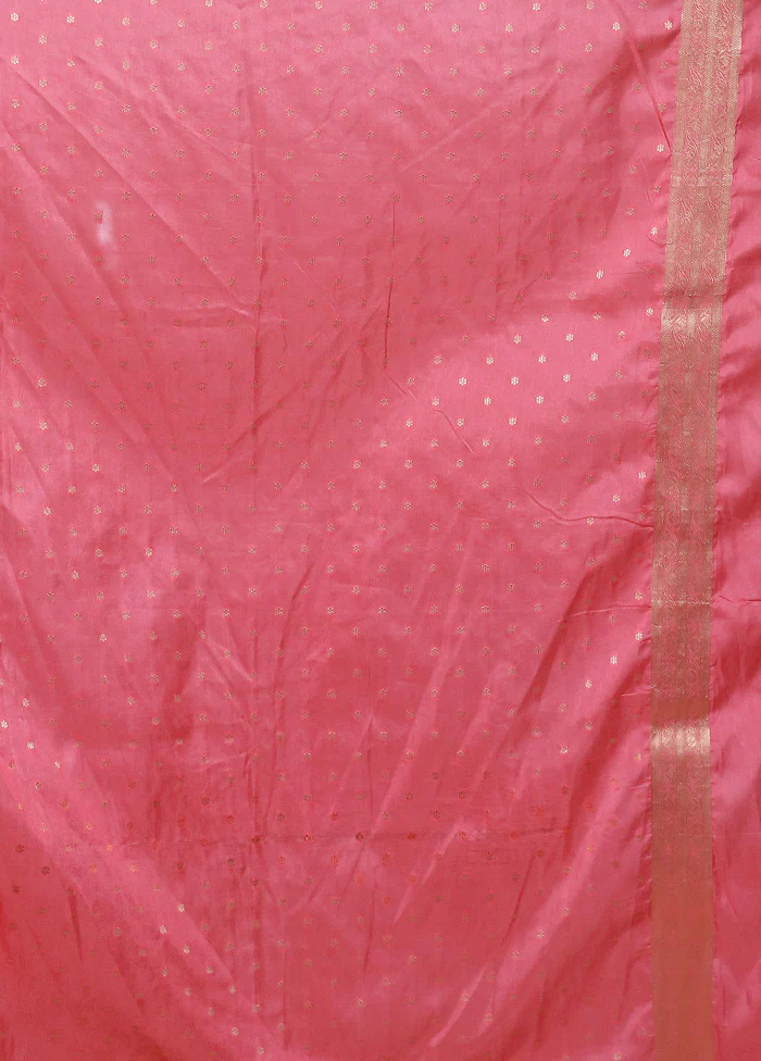 Pink Georgette Saree With Blouse Piece - Image 5